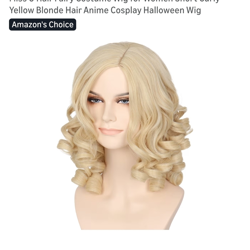 Blonde Curly Costume Wig for Women